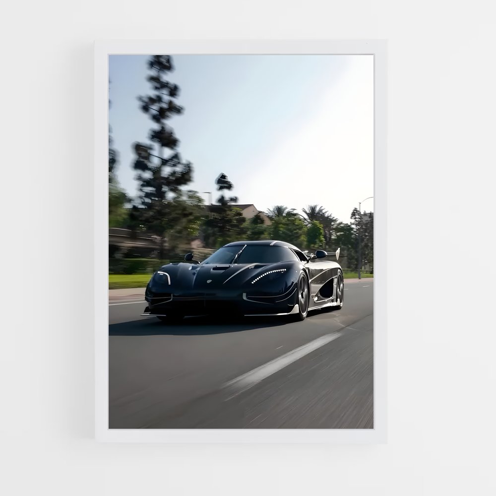 Poster Course Nocturne – affiche Koenigsegg (vue 3)